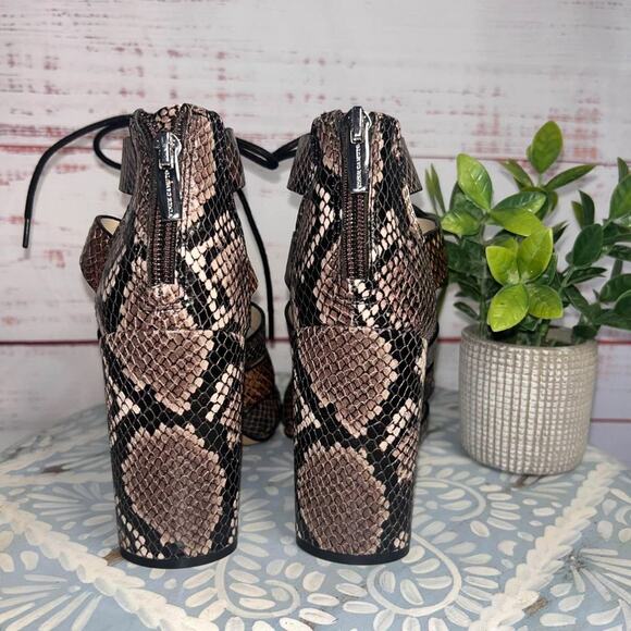 New | Vince Camuto Faux Snakeskin Lace Up Heels | Women’s US SIZE 6 - Picture 3 of 6